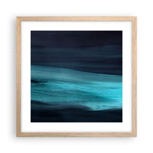 Een poster in een licht eiken lijst - Ga met de stroom mee - 40x40 cm
