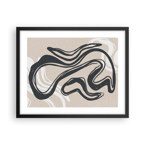 Poster in een zwarte lijst - Expressie vermenigvuldigd - 50x40 cm