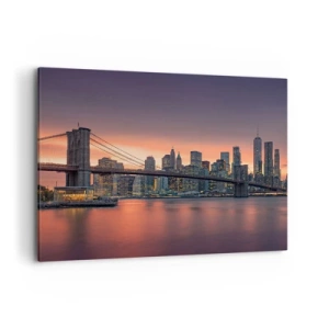 Schilderen op canvas - Ondergedompeld in lila stilte - 100x70 cm