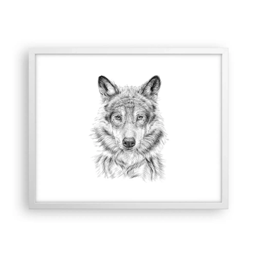Poster in een witte lijst - Een geboren leider - 50x40 cm