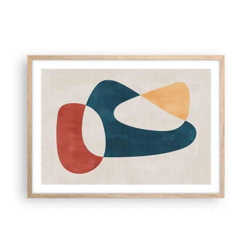 Een poster in een licht eiken lijst - Invloeden en metamorfoses - 70x50 cm