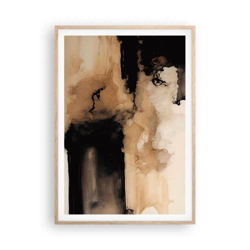 Een poster in een licht eiken lijst - Intrigerende abstractie - 70x100 cm
