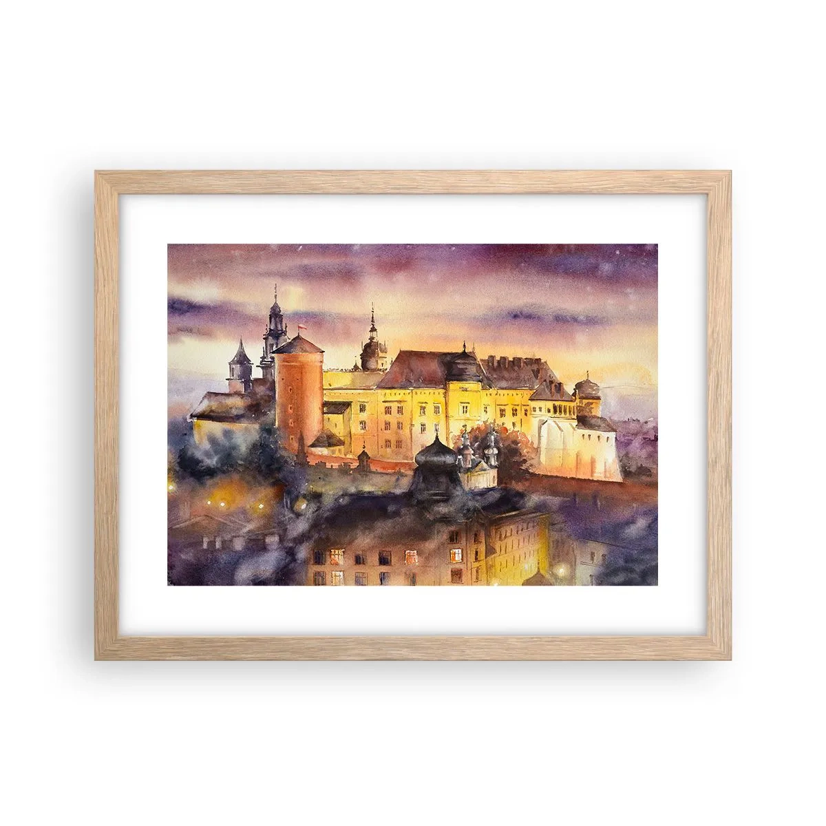 Een poster in een licht eiken lijst - Geschiedenis en sprookje - 40x30 cm