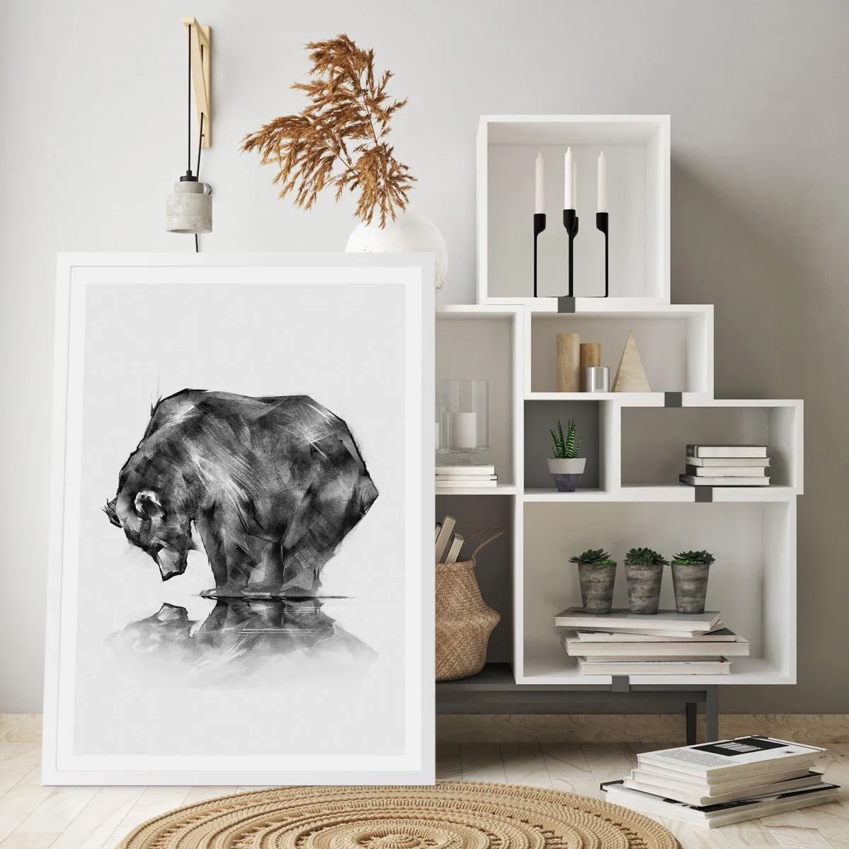 Poster in een witte lijst - Leuk om een geliefde persoon te zien - 50x70 cm