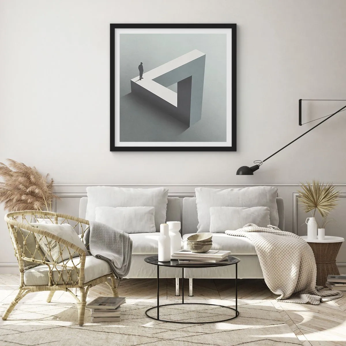 Poster in een zwarte lijst - Maar het is toch mogelijk - 40x40 cm