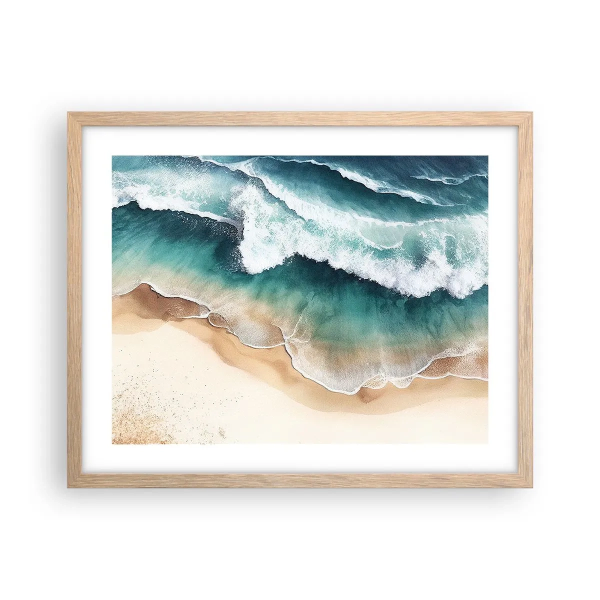 Een poster in een licht eiken lijst - De eeuwige ontmoeting - 50x40 cm