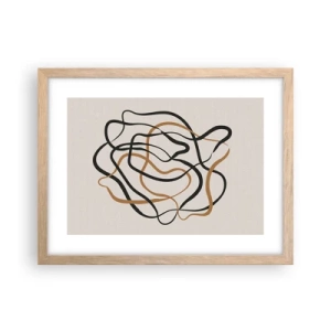 Een poster in een licht eiken lijst - Alles ging mis - 40x30 cm