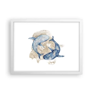 Poster in een witte lijst - Vriendschap of liefde? - 40x30 cm