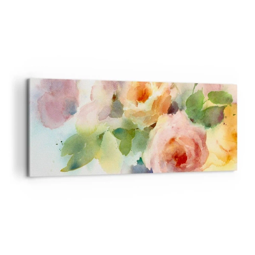Schilderen op canvas - Delicaat als aquarel - 100x40 cm