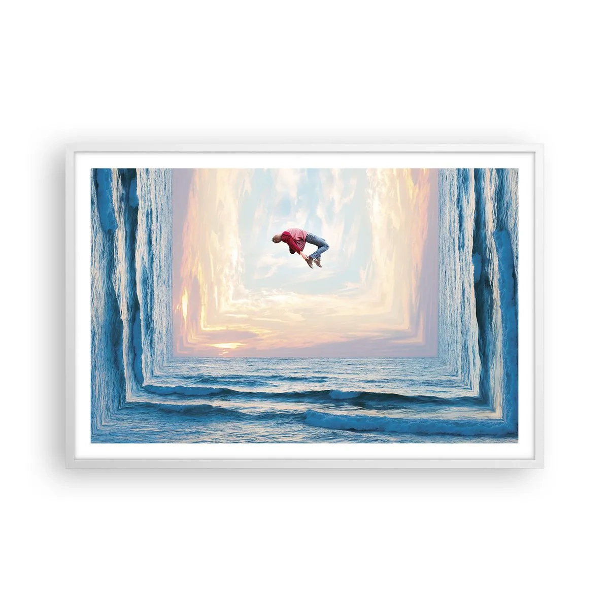 Poster in een witte lijst - Naar een andere dimensie - 91x61 cm