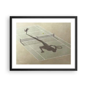 Poster in een zwarte lijst - Jezelf overwinnen - 50x40 cm