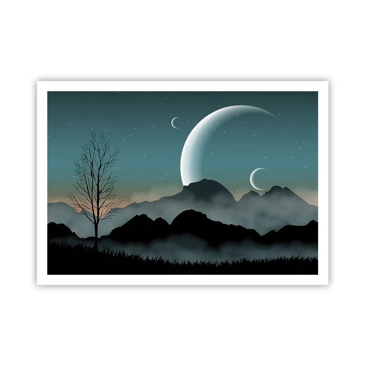 Poster - Carneval in Sterrennacht - 100x70 cm