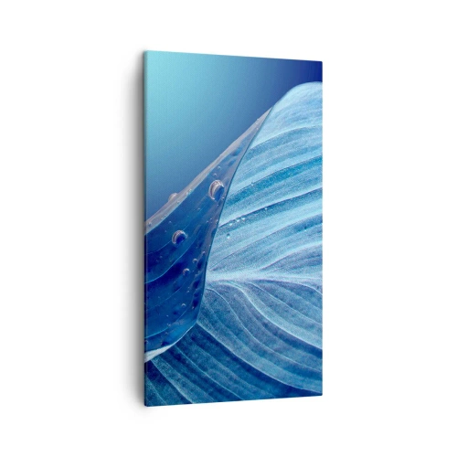 Schilderen op canvas - Verborgen druppels blauw - 45x80 cm