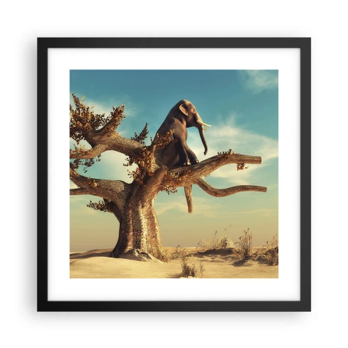 Poster in een zwarte lijst - Een nieuw gezichtspunt - 40x40 cm