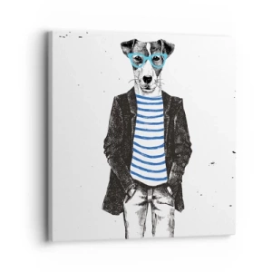 Schilderen op canvas - God behoed! - 30x30 cm