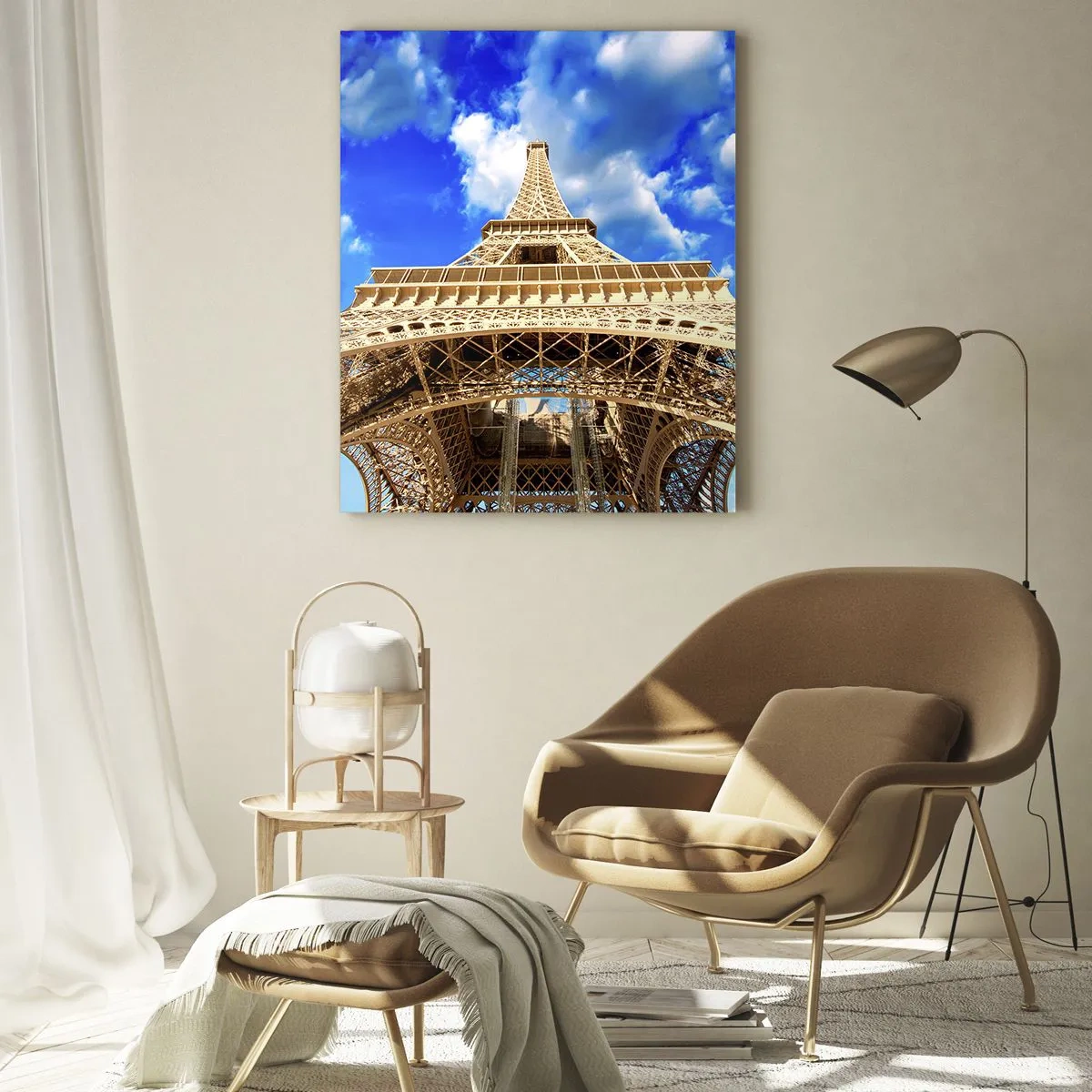 Schilderen op glas - Reiken naar de hemel en de wolken - 50x70 cm