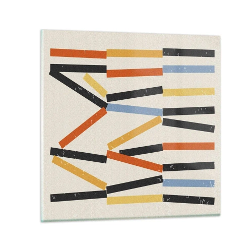 Schilderen op glas - Compositie op goed niveau - 60x60 cm