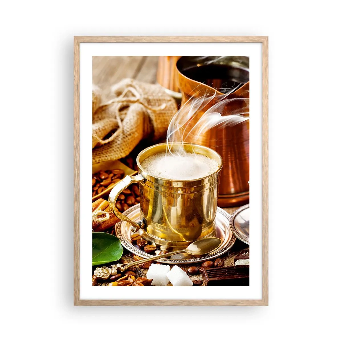 Een poster in een licht eiken lijst - Prettige dag! - 50x70 cm