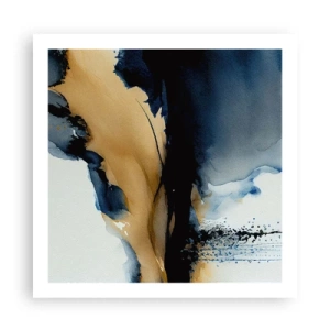 Poster - Achter het gordijn - 60x60 cm