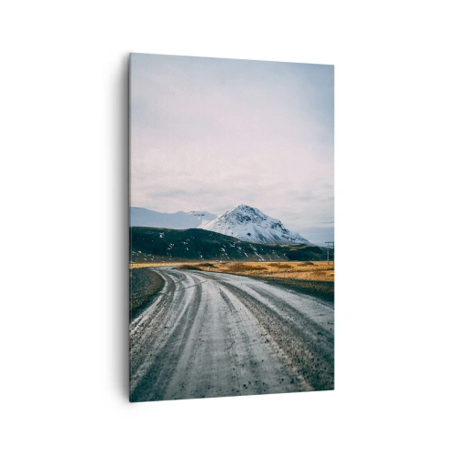 Schilderen op canvas - In de IJslandse sfeer - 80x120 cm