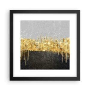 Poster in een zwarte lijst - Naar binnen en naar boven - 30x30 cm