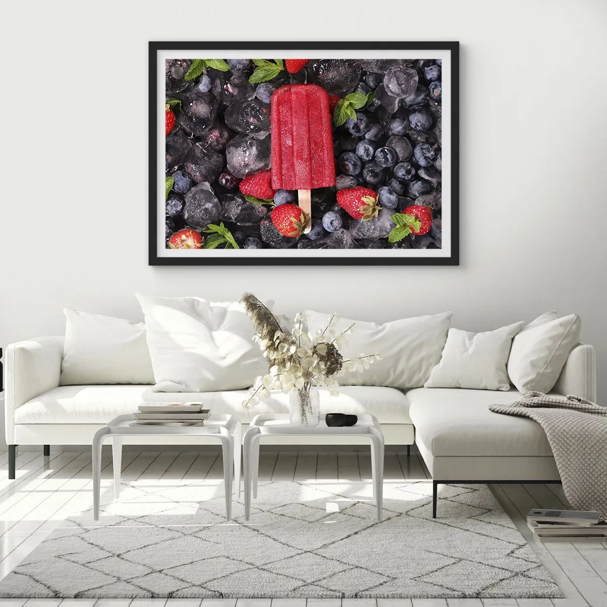 Poster in een zwarte lijst - De smaak van hete zomer - 40x30 cm
