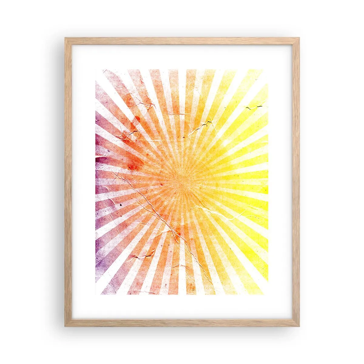 Een poster in een licht eiken lijst - Zonsopgangen en zonsondergangen - 40x50 cm