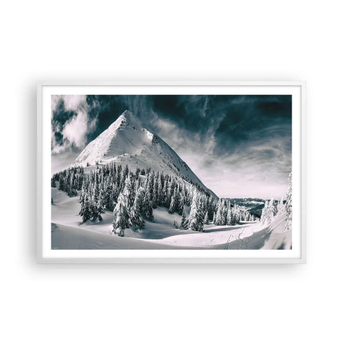 Poster in een witte lijst - Het land van sneeuw en ijs - 91x61 cm