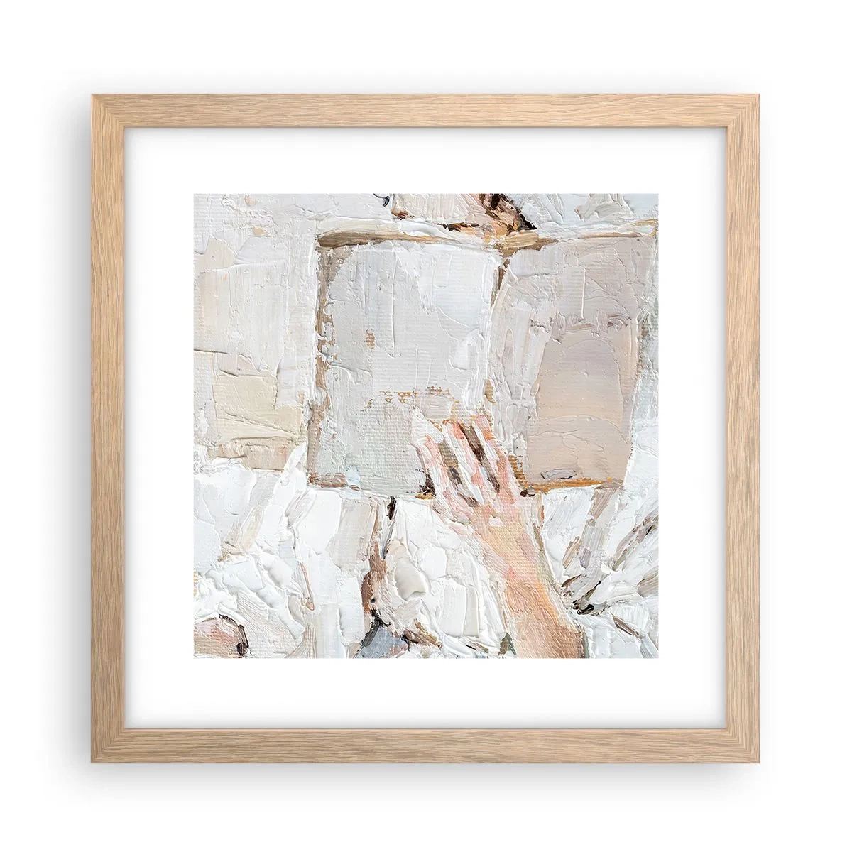 Een poster in een licht eiken lijst - In een andere wereld - 30x30 cm