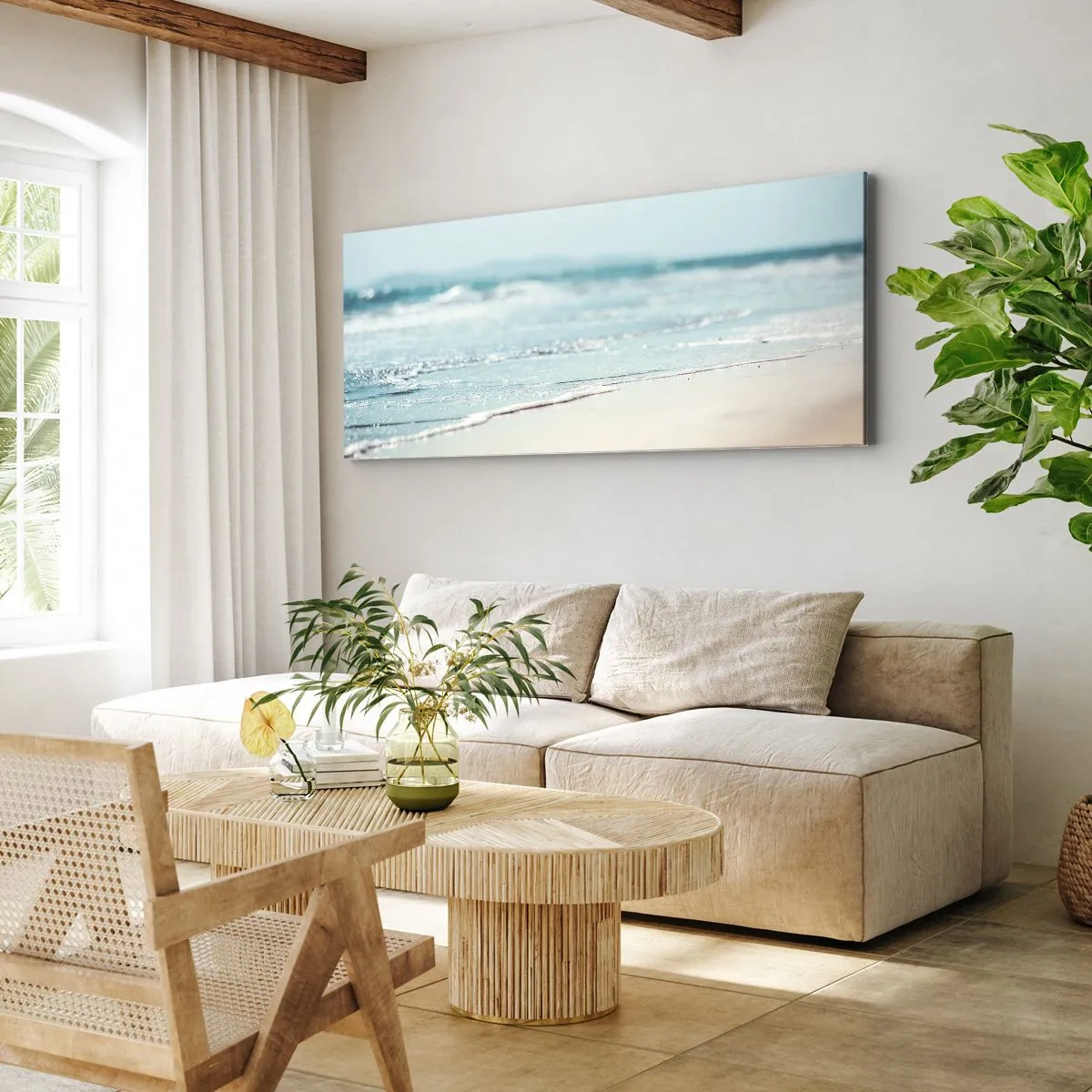 Schilderen op canvas - Warmte en geluid - 160x50 cm