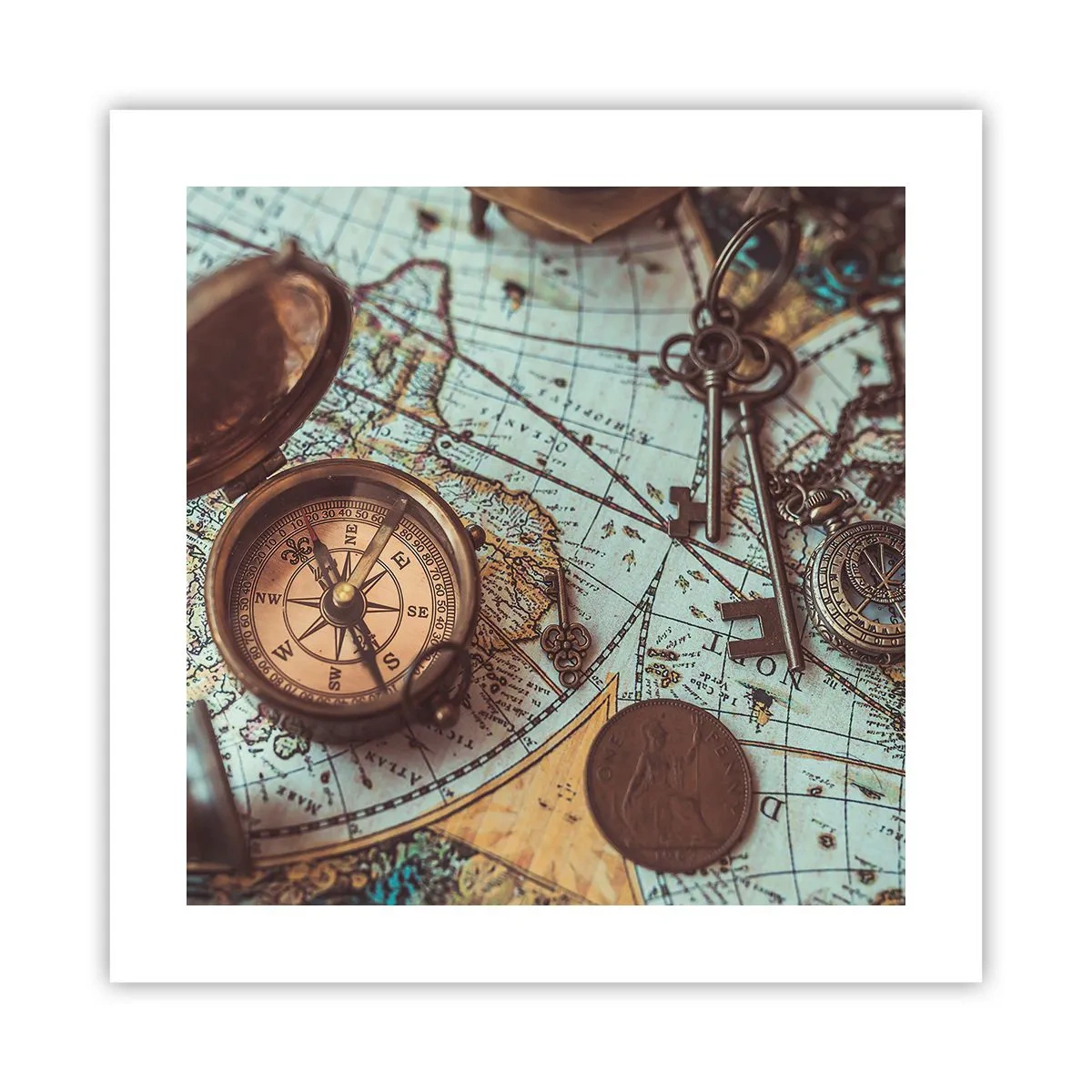 Poster - Voor de avonturier - 40x40 cm