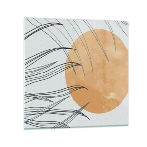 Schilderen op glas - Altijd naar de zon - 30x30 cm