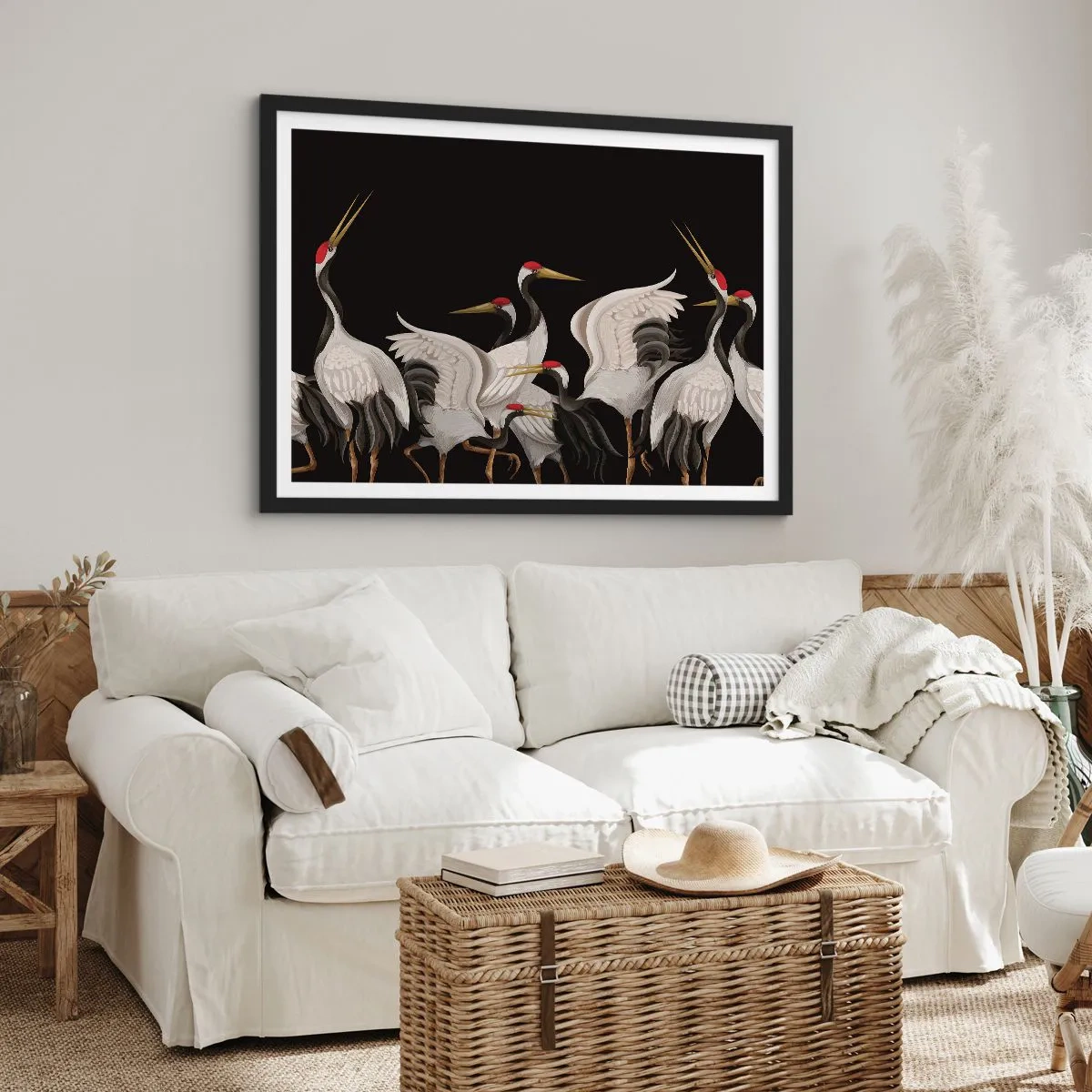 Poster in een zwarte lijst - Vogel spullen - 70x50 cm
