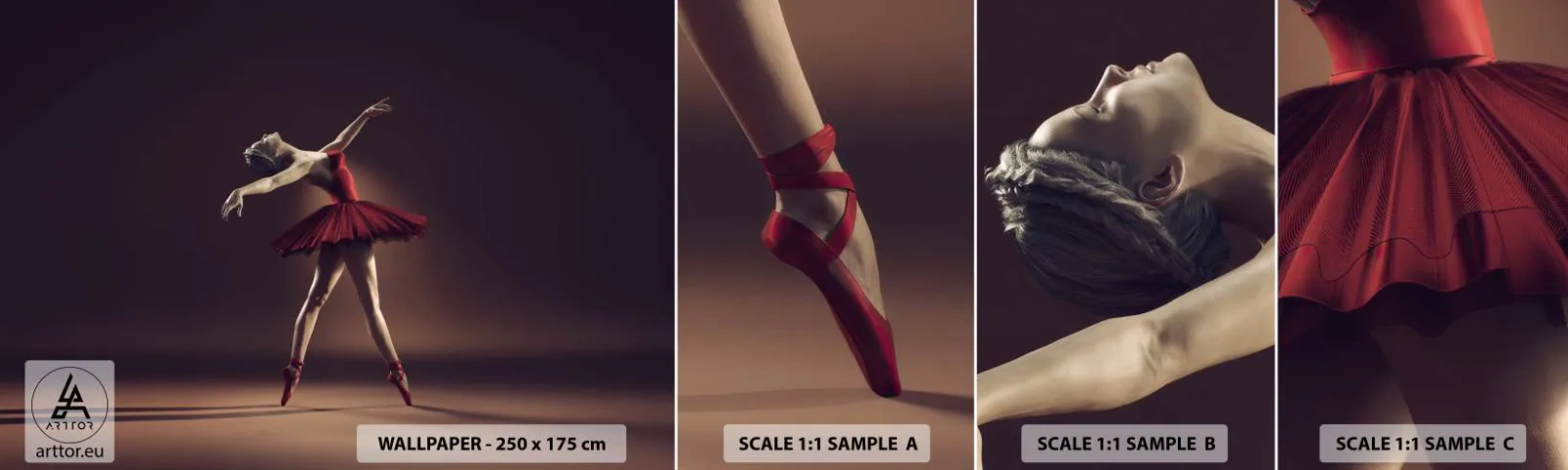 Fotobehang Monster Zelfklevend Deluxe Sticker - Een prima ballerina - Ballerina, Dans, Ballet - 100x30 cm