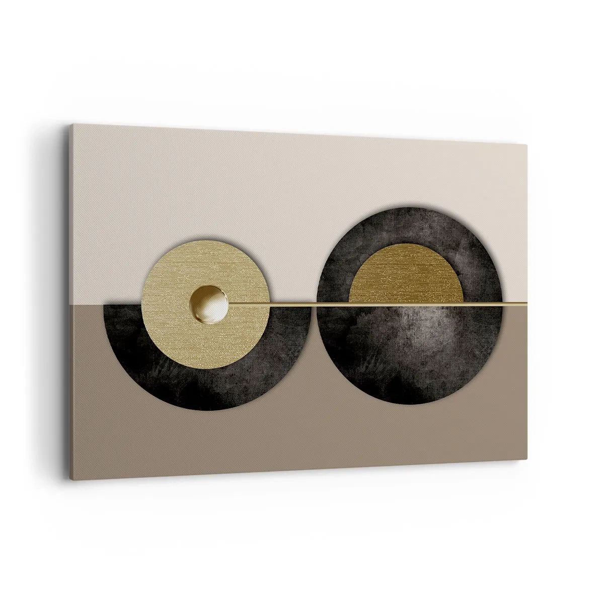 Schilderen op canvas - Variaties rond de cirkel - 100x70 cm
