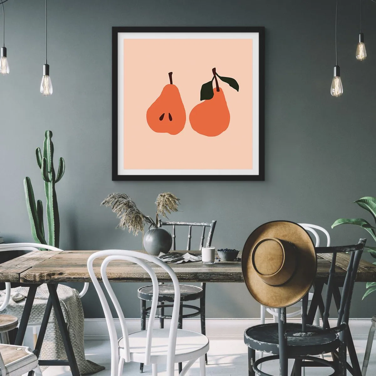 Poster in een zwarte lijst - Zoetheid zelf - 40x40 cm