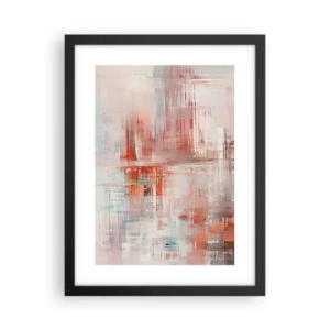 Poster in een zwarte lijst - Vaag. Maar roze - 30x40 cm