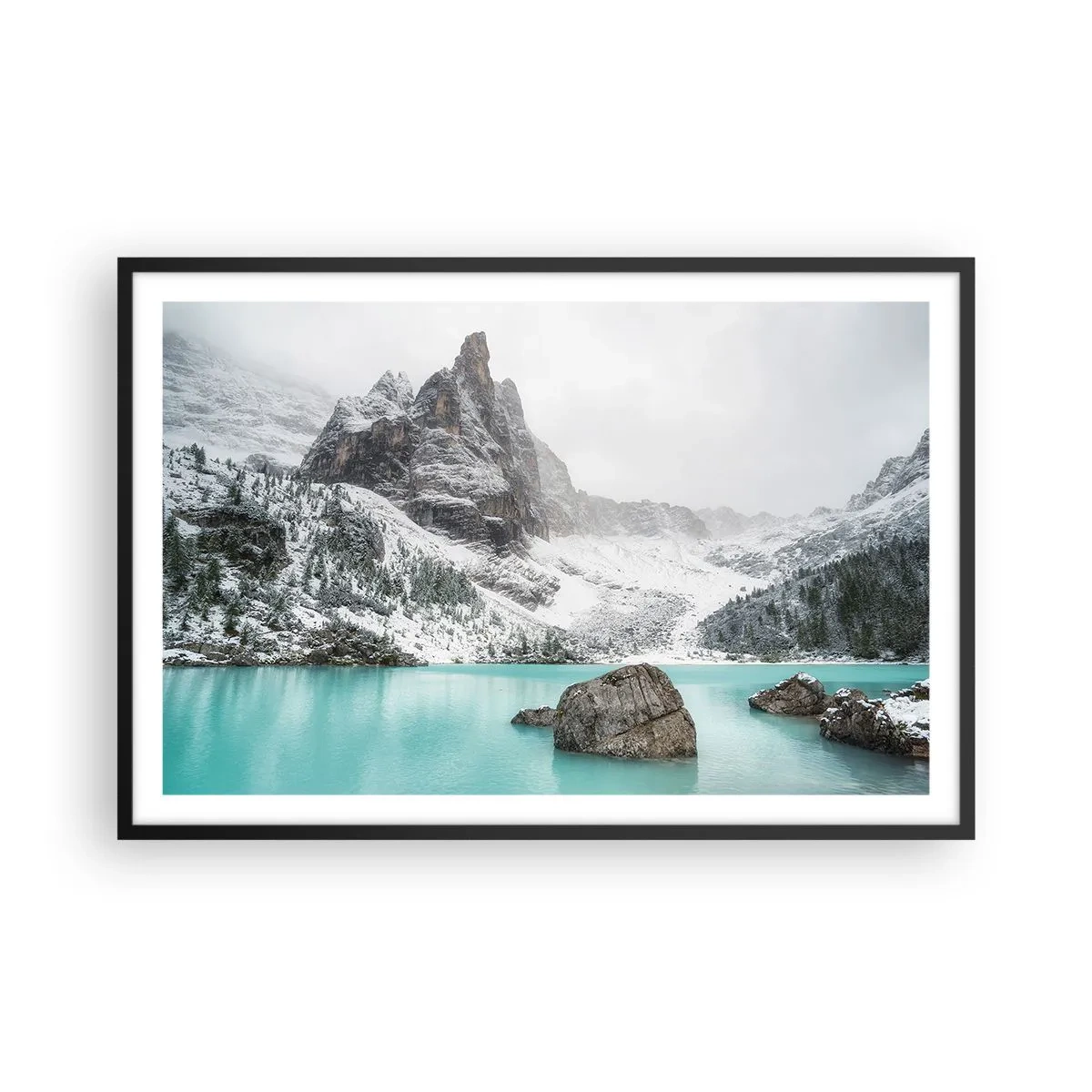 Poster in een zwarte lijst - Bewakend - 91x61 cm