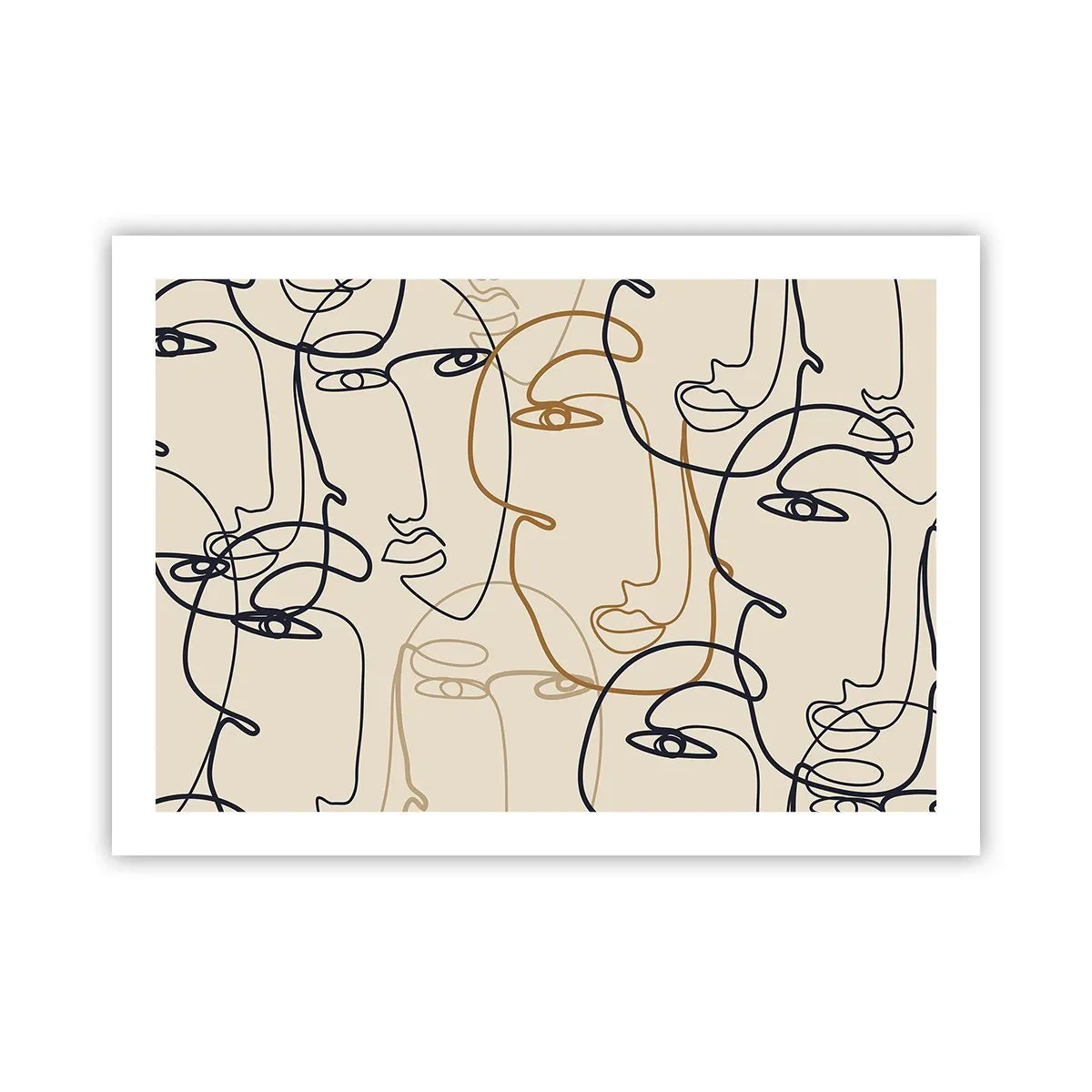 Poster - Het portret is vermenigvuldigd - 70x50 cm