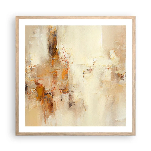 Een poster in een licht eiken lijst - Ziel van Amber - 60x60 cm