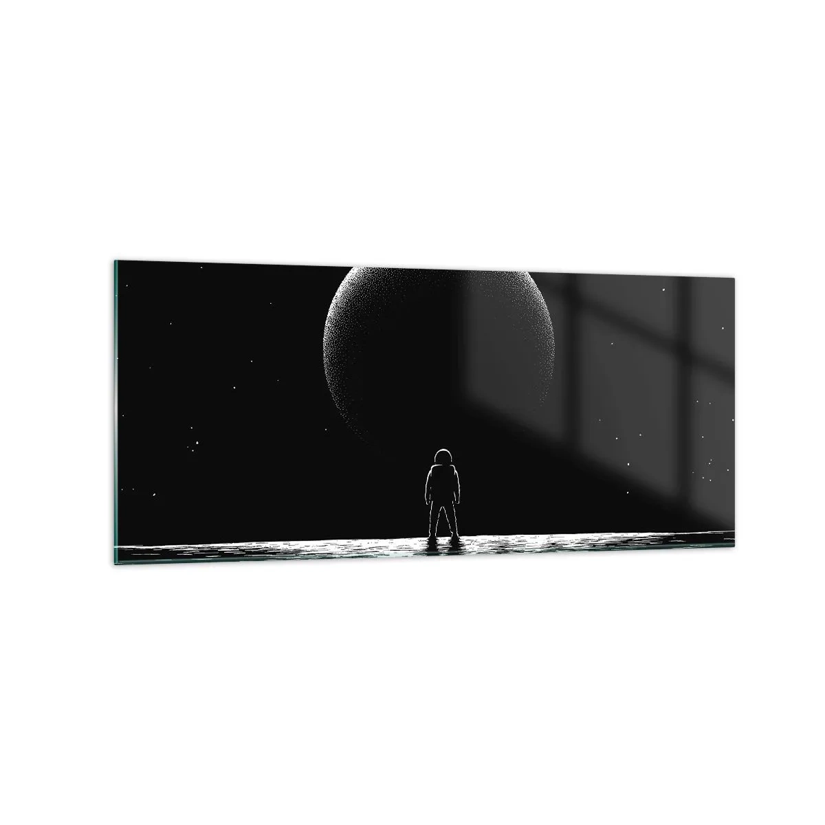 Schilderen op glas - Oog in oog - 120x50 cm