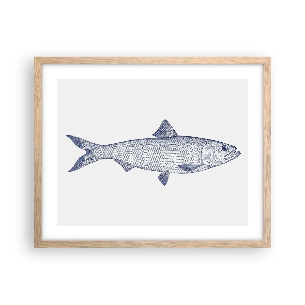 Een poster in een licht eiken lijst - Groeten uit de noordelijke zeeën - 50x40 cm