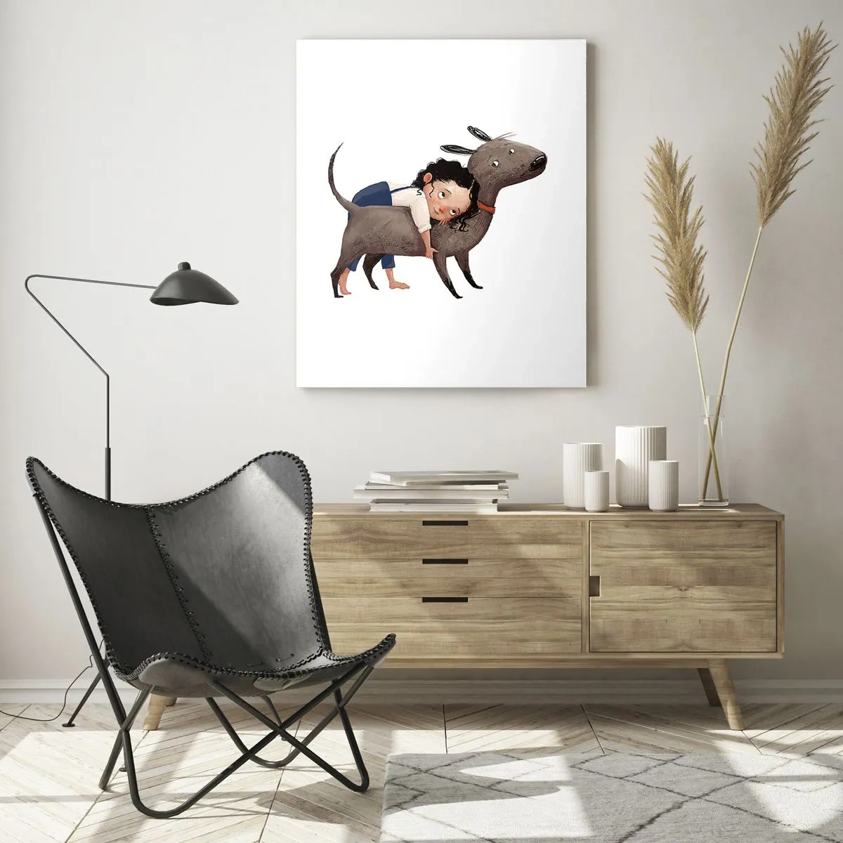 Schilderen op glas - Beste vrienden - 50x70 cm