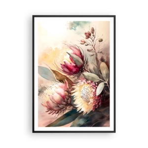 Poster in een zwarte lijst - In profiel en en face - 70x100 cm