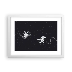 Poster in een witte lijst - Kosmische dans - 40x30 cm