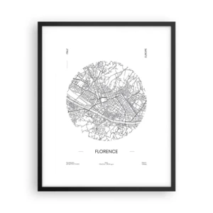 Poster in een zwarte lijst - Anatomie van Florencia - 40x50 cm