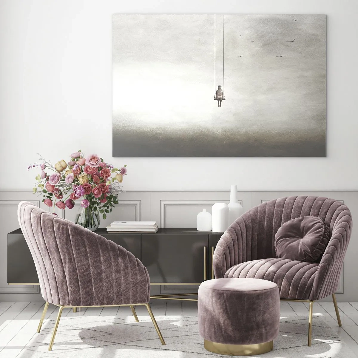 Schilderen op glas - Een kind in ons - 120x80 cm