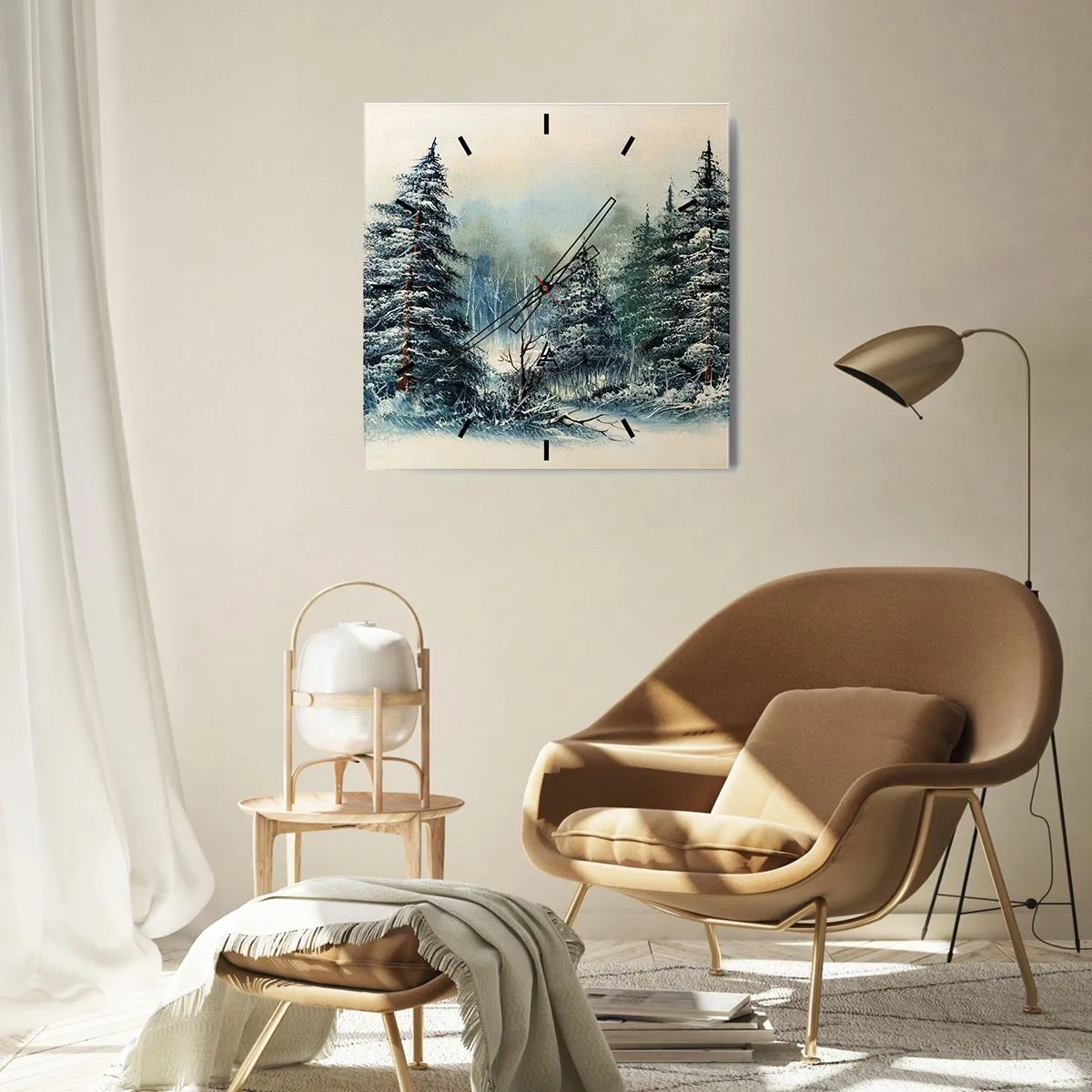 Wandklok - Klok - Klaar voor kerst - 30x30 cm