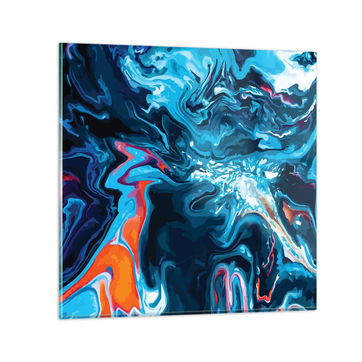 Schilderen op glas - Reis naar het centrum van de hemel - 40x40 cm