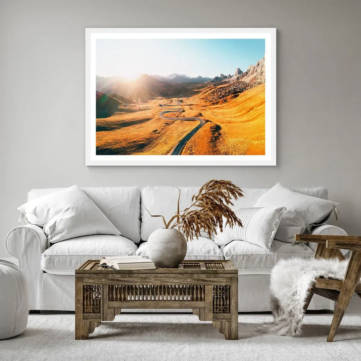 Poster in een witte lijst - In een gouden vallei - 40x30 cm